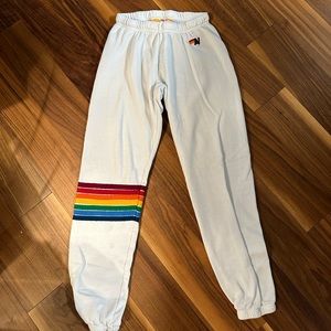 Aviator nation white jogger